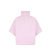 Ultrafijne kasjmiermix sculpturale T-shirt met trechterhals Ultrafijne kasjmiermix sculpturale T-shirt met trechterhals