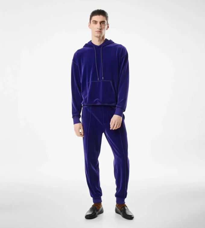 Velours joggingbroek