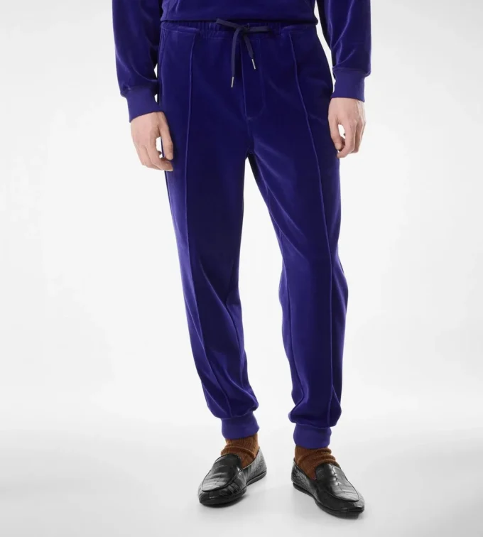 Velours joggingbroek
