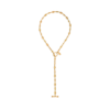 Vintage gouden messing Grace Lariat ketting