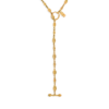 Vintage gouden messing Grace Lariat ketting