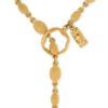 Vintage gouden messing Grace Lariat ketting