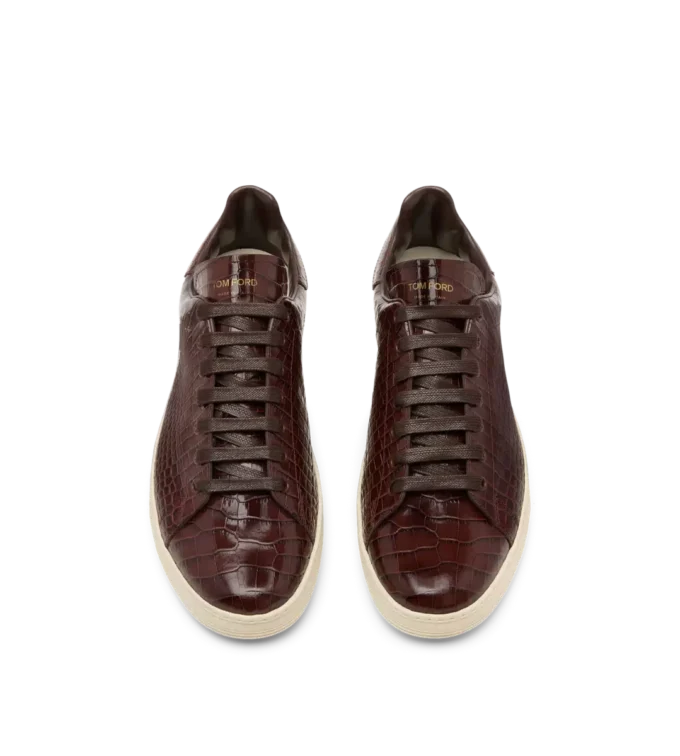 Warwick sneaker met krokodillenprint
