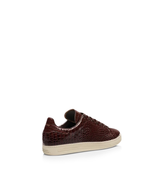 Warwick sneaker met krokodillenprint