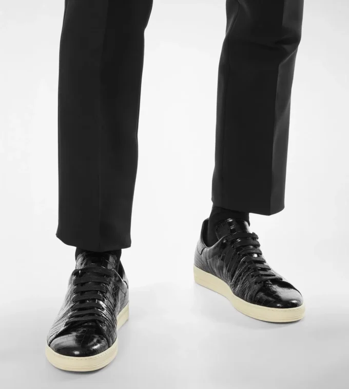 Warwick sneaker met krokodillenprint Warwick sneaker met krokodillenprint