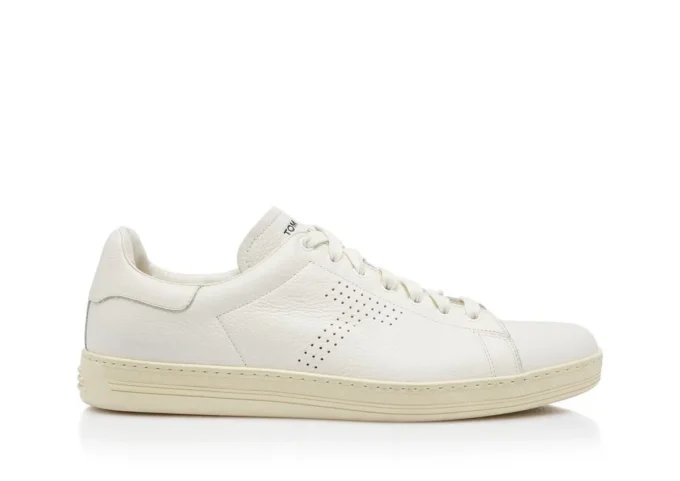 Warwick sneaker van generfd leer