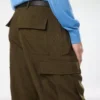 Wollen kasjmier zijden cargo broek Wollen kasjmier zijden cargo broek
