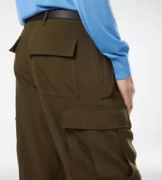Wollen kasjmier zijden cargo broek Wollen kasjmier zijden cargo broek