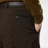 Wollen kasjmier zijden reps broek met dubbele plooien