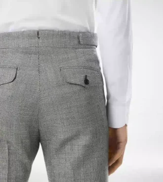 Wollen zijden linnen broek van haaienhuid Wollen zijden linnen broek van haaienhuid