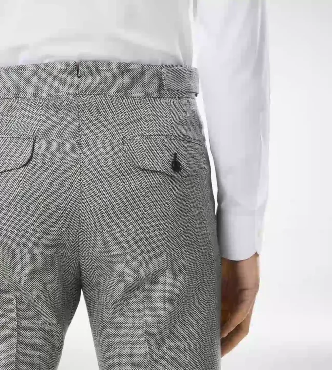 Wollen zijden linnen broek van haaienhuid