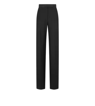 Wollen zijden mix hoge taille smokingbroek Wollen zijden mix hoge taille smokingbroek