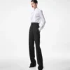 Wollen zijden mix hoge taille smokingbroek Wollen zijden mix hoge taille smokingbroek