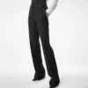 Wollen zijden mix hoge taille smokingbroek Wollen zijden mix hoge taille smokingbroek