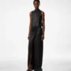 Wrap Maxi Rok met Leren Riem
