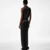 Wrap Maxi Rok met Leren Riem