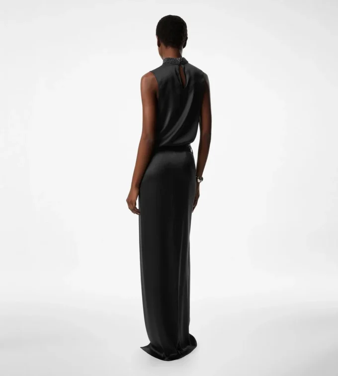 Wrap Maxi Rok met Leren Riem