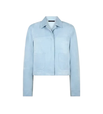 Zacht lamsleren overshirtjack