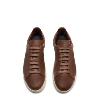 Zachte generfde leren Warwick-sneaker