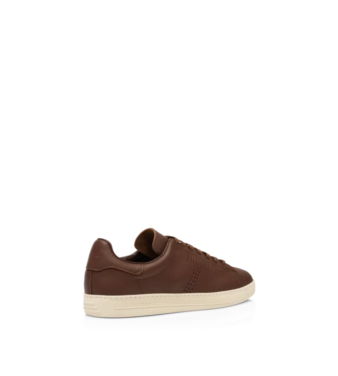 Zachte generfde leren Warwick-sneaker
