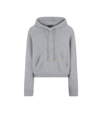 Zachte kasjmier gebreide hoodie
