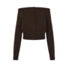 Zachte kasjmier open hals gekrompen vest Zachte kasjmier open hals gekrompen vest