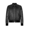 Zachte nappa blouson met plonge kraag