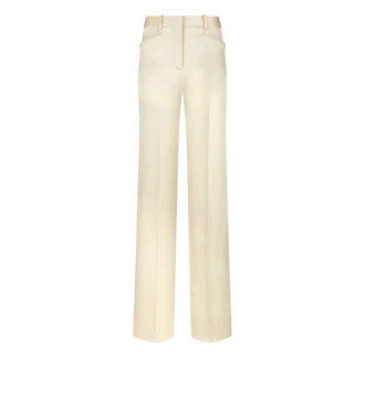 Zijde en wol twill getailleerde bootcut broek