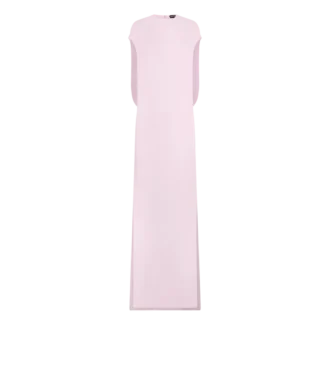 Zijden avondjurk van dubbele georgette stretch