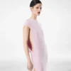 Zijden avondjurk van dubbele georgette stretch Zijden avondjurk van dubbele georgette stretch