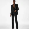 Zijden chiffon overhemd met plastron