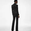 Zijden chiffon overhemd met plastron