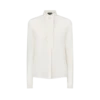 Zijden crêpe de chine shirt met plissé details Zijden crêpe de chine shirt met plissé details