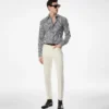 Zijden katoenen gestreept slim fit overhemd