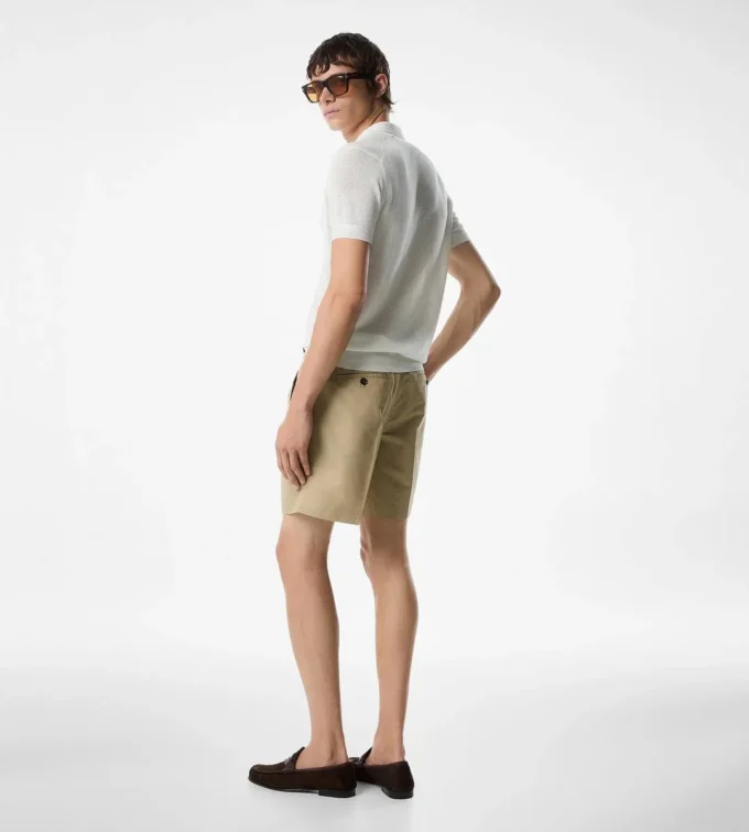 Zijden katoenen mesh polo