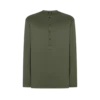 Zijden pyjamashirt met henleykraag 