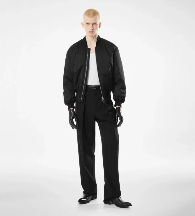 Zijden satijnen bomberjack Zijden satijnen bomberjack
