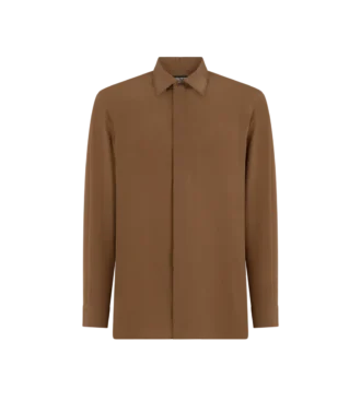 Zijden shirt met soepele pasvorm Zijden shirt met soepele pasvorm