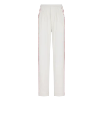 Zijden twill pyjamabroek met biezen