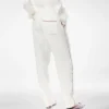 Zijden twill pyjamabroek met biezen Zijden twill pyjamabroek met biezen