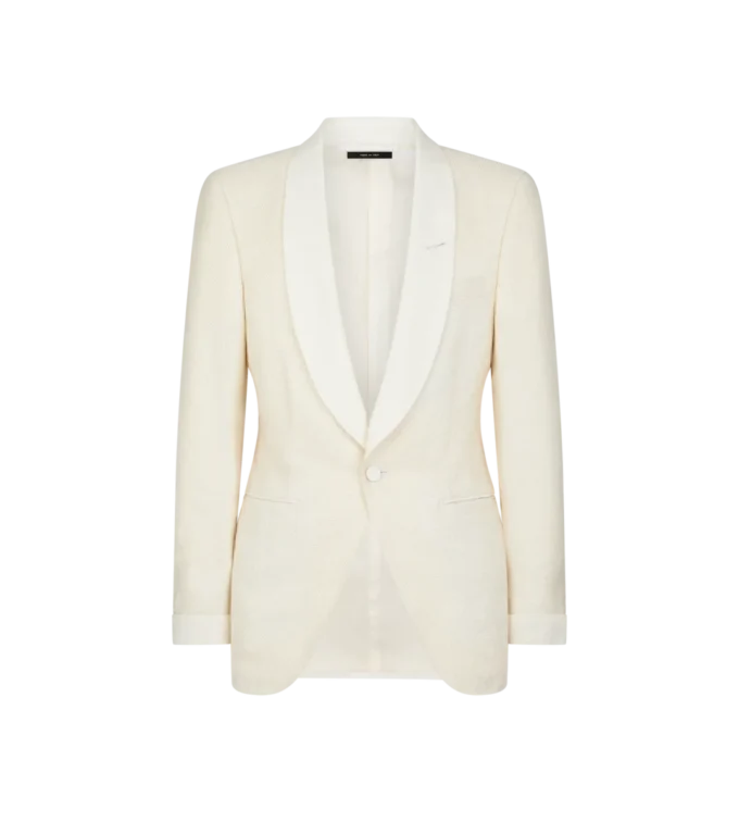 Zijden viscose jacquard avondjasje