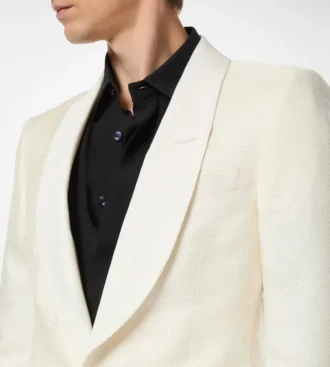 Zijden viscose jacquard avondjasje