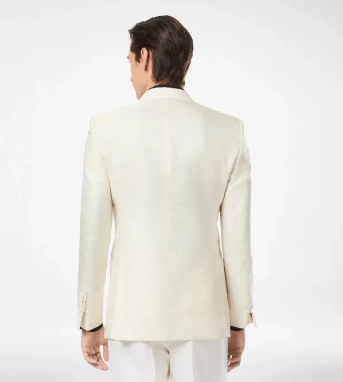 Zijden viscose jacquard avondjasje
