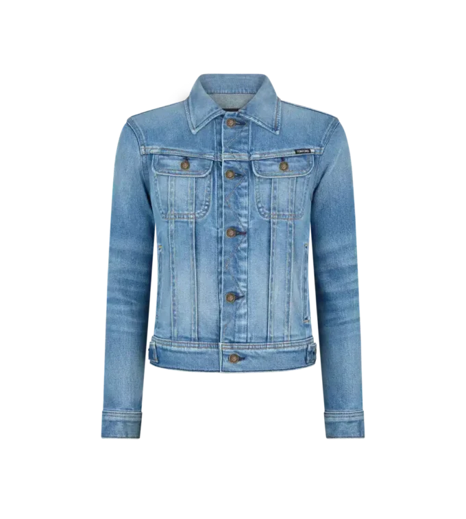 Zomerse stonewashed spijkerjas Zomerse stonewashed spijkerjas