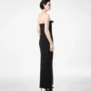 Zware crêpe Envers satijnen strapless cocktailjurk met strikdetail Zware crêpe Envers satijnen strapless cocktailjurk met strikdetail