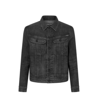 Zwart iconisch selvedge denim jack