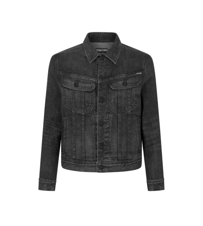 Zwart iconisch selvedge denim jack