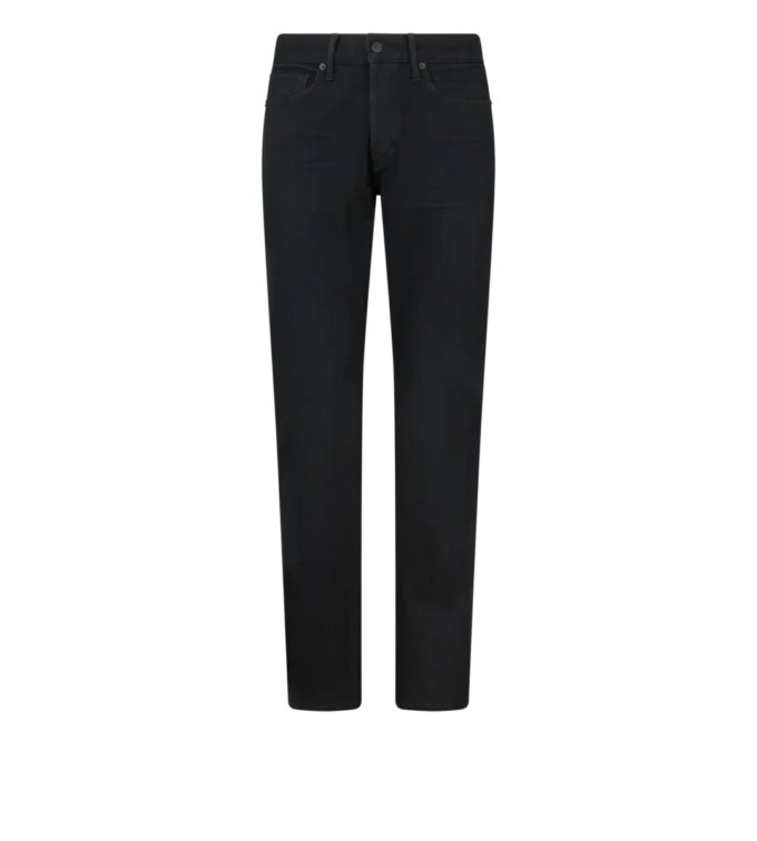 Zwarte stretch straight fit denim